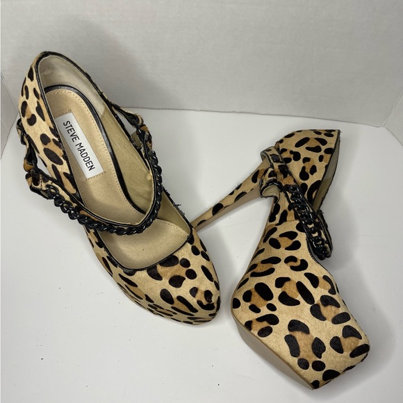 Steve Madden - Dinaste Leopard print platform heels - Picture 2 of 2